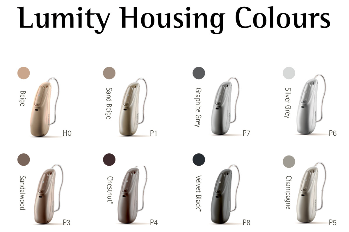 Phonak Lumity Housing Colours